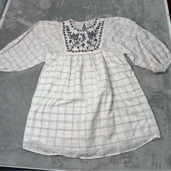 world market Dresses & Skirts - World Market Embroidered Peasant Dress Women L XL Cottage Boho Cotton minimalist